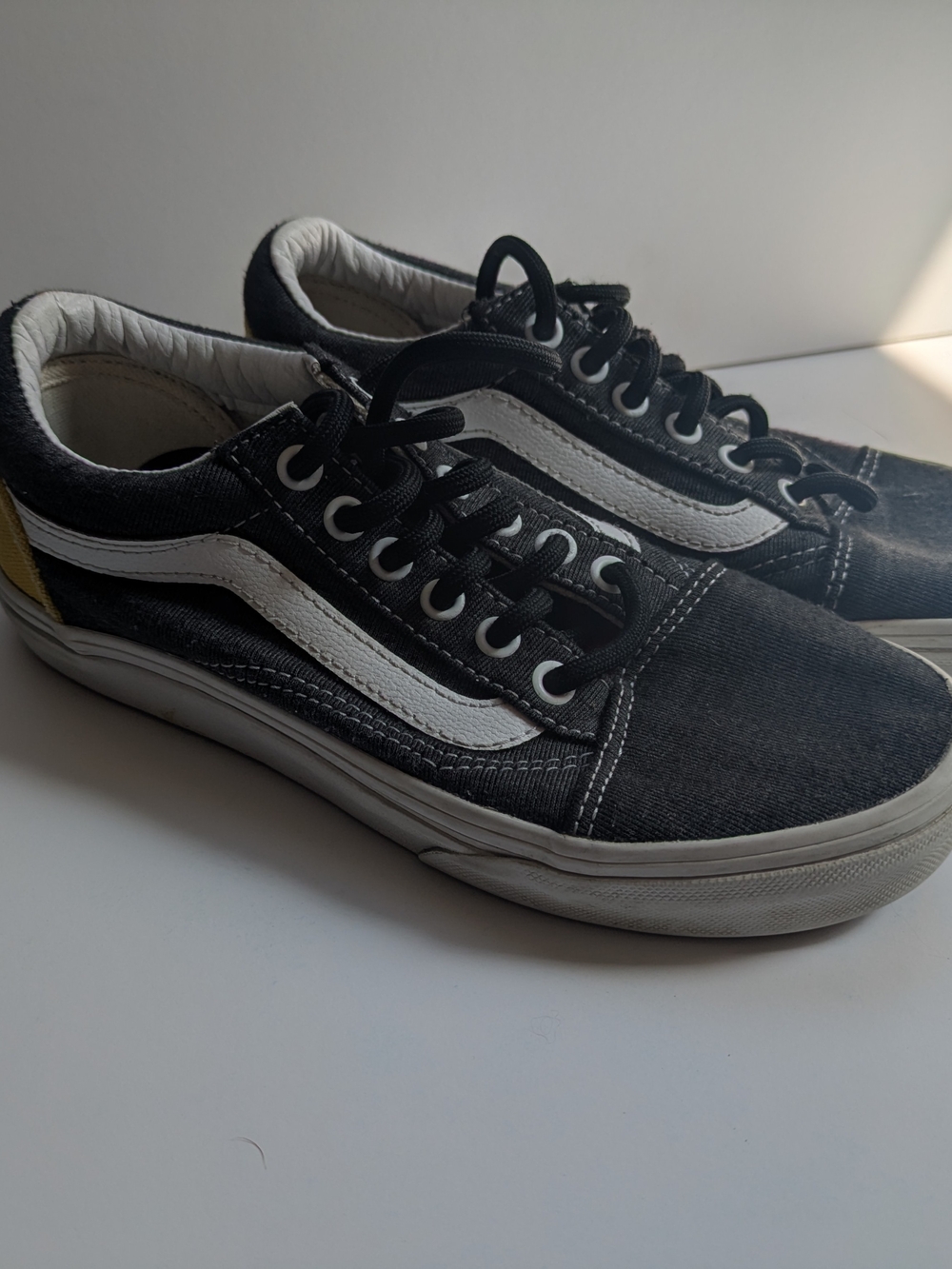 Vans Black Canvas Low-Top Sneakers with White Stripe